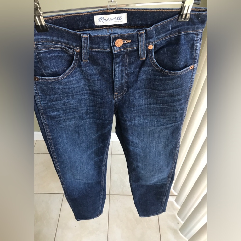 Madewell Womens 9” High Rise Skinny Crop Jeans Blue Size: 26 - Picture 3 of 13